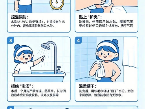 【健康科普】术后多久能洗澡？别再傻傻等到拆线了！